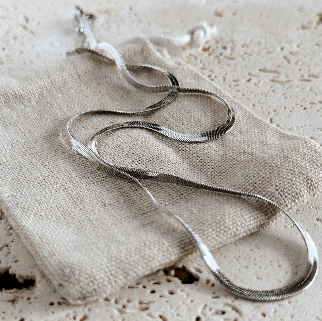 Snake Chain Necklace [Silver]