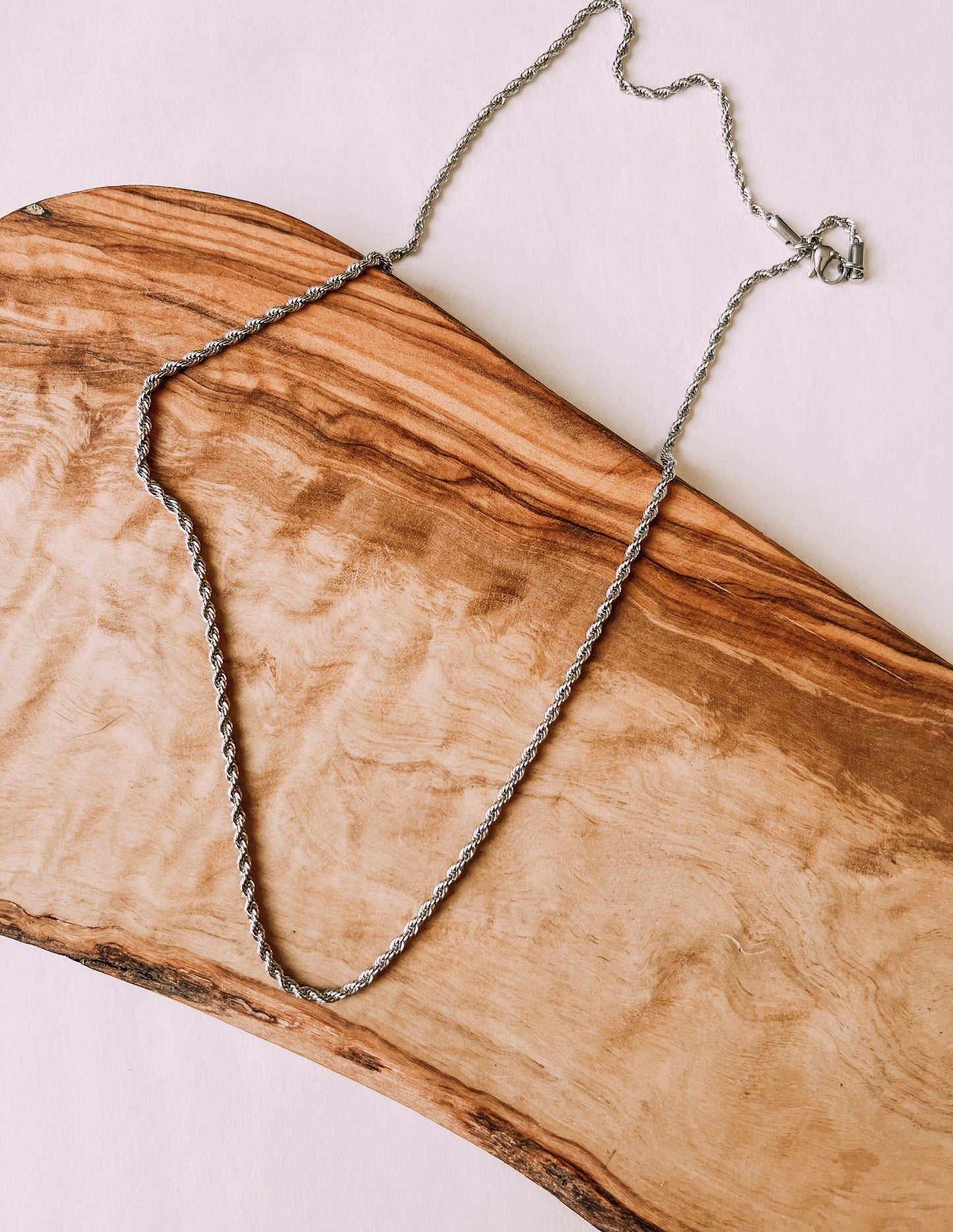 Dainty Rope Chain Necklace [Silver]