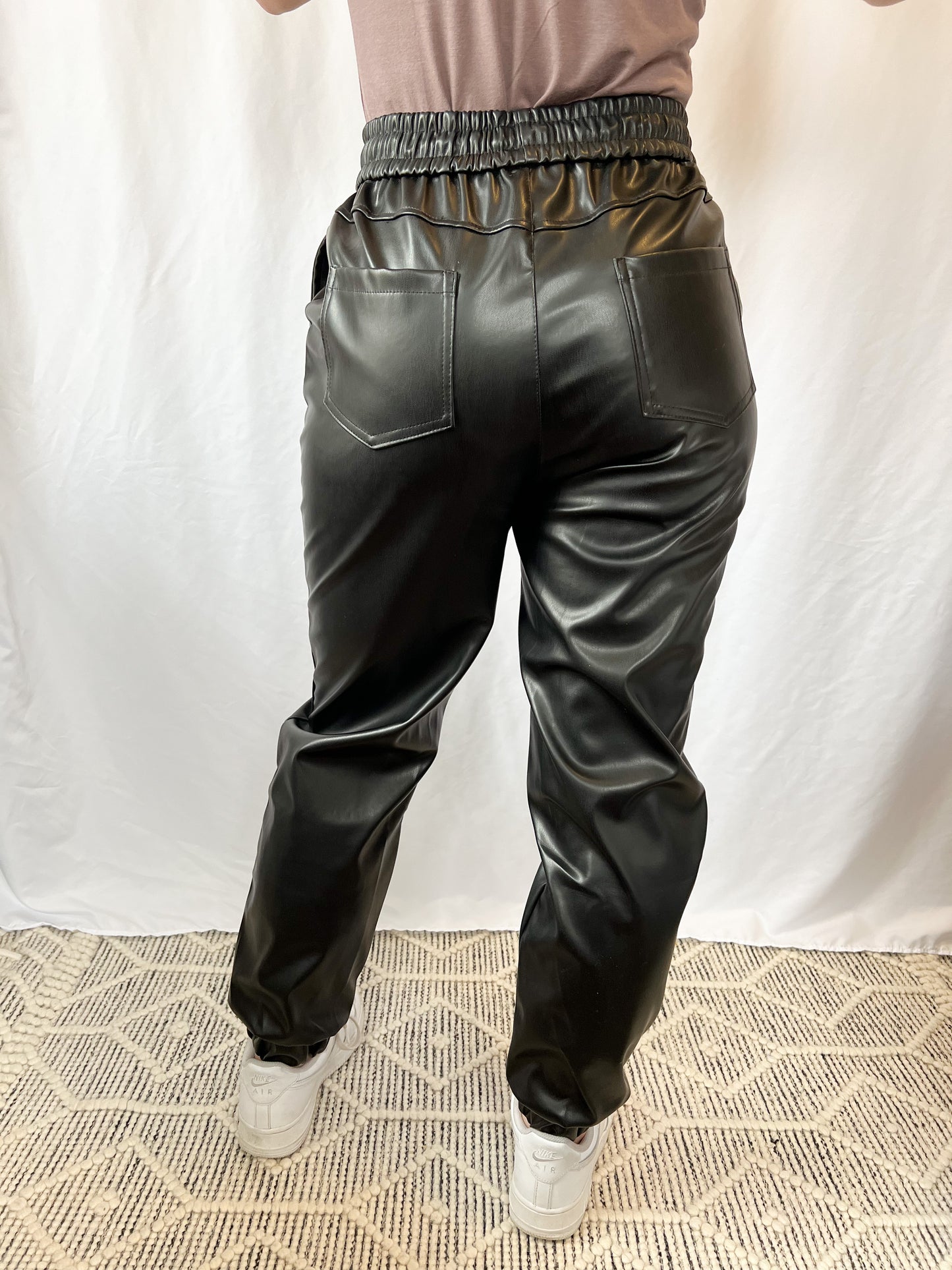 Tatum Leather Joggers